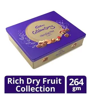 India Desire : Buy Cadbury Rich Dry Fruit Collection , 264g At Rs 135 From Paytm Mall [After Cashback] MRP Rs 675